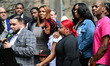 New York Attorney General Letitia James speaks at a vigil with the family of the late 7-mo...