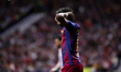 Lamine Yamal of FC Barcelona reacts to a missed opportunity during the La Liga 2025/26 mat...
