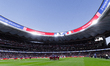 FC Barcelona players gather on the field during the La Liga 2025/26 match between Atletico...