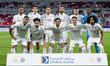 Starting players of Al Sadd SC pose for a group photo prior to the Qatar Clasico match bet...
