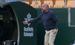 Manolo Gonzalez, head coach of RCD Espanyol de Barcelona, gives instructions during the La...