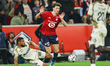 Matthieu Udol of RC Lens (left) and Thomas Meunier of Lille (right) during the French Ligu...