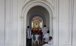 Christian devotees attend Easter prayers at the National Shrine Basilica of Our Lady of Ra...