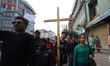 Nepali Christians participate in an Easter Sunday rally in Kathmandu, Nepal, on April 5, 2...