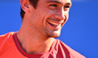 Mariano Navone of Argentina reacts during the Tiriac Open final against Daniel Merida of S...