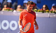 Mariano Navone of Argentina plays during the Tiriac Open final against Daniel Merida of Sp...