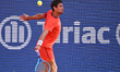 Mariano Navone of Argentina plays during the Tiriac Open final against Daniel Merida of Sp...