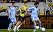 NAC Breda player Raul Paula and Sparta Rotterdam player Lushendry Martes during the Vriend...