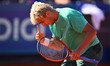 Daniel Merida of Spain plays during the Tiriac Open final against Mariano Navone of Argent...