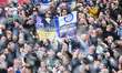 Fans of Leeds United during the Emirates FA Cup Quarter Final match between West Ham Unite...