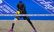 Noumory Keita of Rana Verona bumps the ball during the volleyball match between Rana Veron...