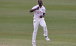 Durham's Kemar Roach appeals for a wicket during the Rothesay County Championship match be...