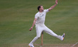 Matt Milnes of Kent bowls during the Rothesay County Championship match between Durham Cri...