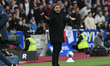 Daniel Farke, manager of Leeds United, gestures during the Emirates FA Cup Quarter Final m...