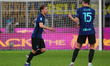 Nicolo' Barella celebrates a goal during the Serie A match between FC Internazionale and A...
