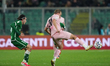 Joel Pohjanpalo of Palermo FC plays during the Serie B match between Palermo FC and US Ave...