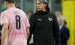 Filippo Inzaghi, head coach of Palermo FC, reacts during the Serie B match between Palermo...