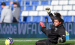 Eartha Cummings of Manchester City warms up during the Adobe Women's FA Cup Quarter Final...