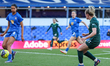 Lauren Hemp of Manchester City sends the ball into the goal area during the Adobe Women's...