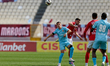 Johan Josue Bonilla Calderon of Gzira United competes against Mark Fenech of Naxxar Lions...