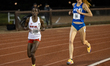 University of New Mexico sophomore Pamela Kosgei and BYU freshman Jane Hedengren lead the...