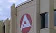 A sign and building of the Agentur fuer Arbeit are seen in Ludwigshafen am Rhein, Rhinelan...
