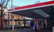Fuel pumps and a price board are seen at an Esso gas station in Stuttgart, Baden-Wuerttemb...
