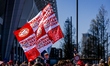 A PSV flag is displayed at the Philips Stadium during the celebration of Eredivisie champi...