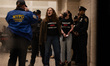 Jewish activists are arrested by the New York Police Department after occupying the office...