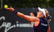Leolia JeanJean of France competes in the Billie Jean King Cup play-offs women's singles m...