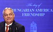 Hungarian Prime Minister Viktor Orban during the joint press conference with American Vice...