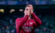 Viktor Gyokeres of Arsenal thanks fans for their support during the UEFA Champions League...