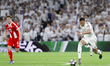 Kylian Mbappe of Real Madrid in action during the UEFA Champions League 2025/26 quarter-fi...