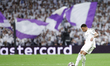 Kylian Mbappe of Real Madrid in action during the UEFA Champions League 2025/26 Quarter-fi...