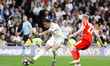 Kylian Mbappe of Real Madrid attempts a shot during the UEFA Champions League 2025/26 Quar...