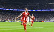 Harry Kane of Bayern Munich celebrates a goal during the UEFA Champions League 2025/26 Qua...