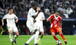 Michael Olise of Bayern Munich attempts a shot during the UEFA Champions League 2025/26 Qu...