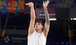 Dinos Mitoglou trains during the match between FC Barcelona and Panathinaikos AKTOR Athens...