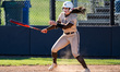 Peyton Sward of the Lehigh Mountain Hawks hits the ball during an NCAA softball game at Le...