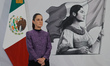 Mexico's President Claudia Sheinbaum Pardo speaks about the plan to advance energy soverei...