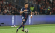 Desire Doue of Paris Saint-Germain breaks with the ball during the UEFA Champions League Q...