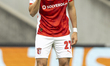 Florian Grillitsch celebrates a goal during the UEFA Europa League 2025/26 quarter-final m...
