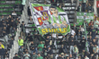 Real Betis fans attend a match between Braga and Real Betis for the quarter-finals of the...