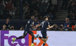 Khvicha Kvaratskhelia of Paris Saint-Germain celebrates his goal to make it 2-0 during the...