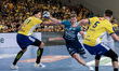 Dabi Smarason of OTP Bank - PICK Szeged of Hungary  attacks the goal of Industria Kielce f...