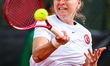 Berfu Cengiz of Turkey competes in the Billie Jean King Cup play-offs women's singles matc...