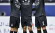Roberto Firmino (right) of Al Sadd SC celebrates with teammates after scoring during the Q...