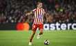 Marcos Llorente of Atletico de Madrid controls the ball during the UEFA Champions League q...