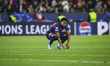 Lamine Yamal of FC Barcelona in action during the UEFA Champions League quarter-final firs...