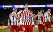 Julian Alvarez of Atletico de Madrid celebrates after scoring a goal during the UEFA Champ...